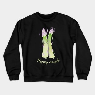 Happy Couple Cute Watercolor Asparagus Crewneck Sweatshirt